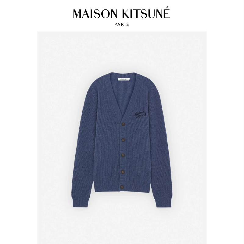 【折扣甄选】Maison Kitsune小狐狸春夏手写体系列针织开衫