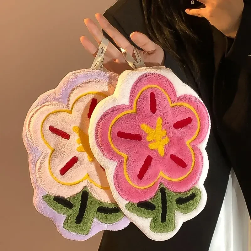 【粉丝福利】有钱花可爱擦手巾厨房卫生间浴室吸水速干加厚珊瑚绒