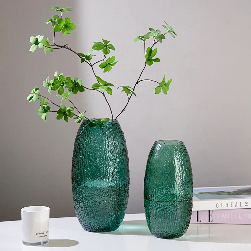 S【30CM大号】轻奢菩提花瓶大号水养富贵竹鲜花玻璃花瓶大号落地