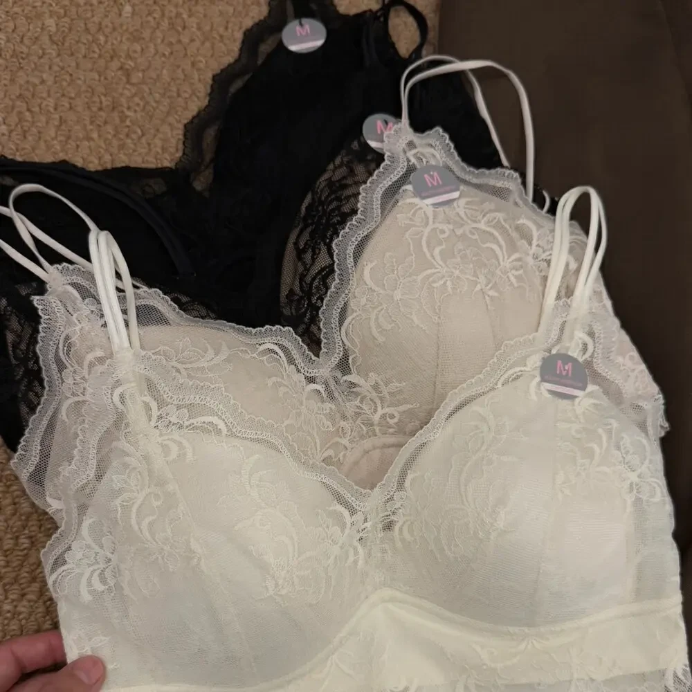 优雅无钢圈蕾丝文胸舒适一片式设计可调节肩带