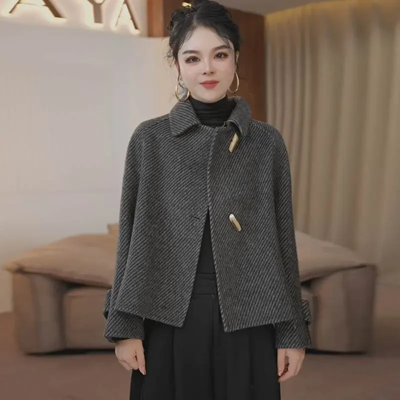 2024年秋冬季新款大衣女毛呢新款羊毛外套时尚高端洋气