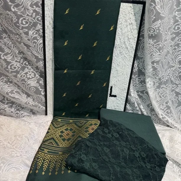 傣族机织面料三件套布料上衣蕾丝1米打底1米 裙子1.63