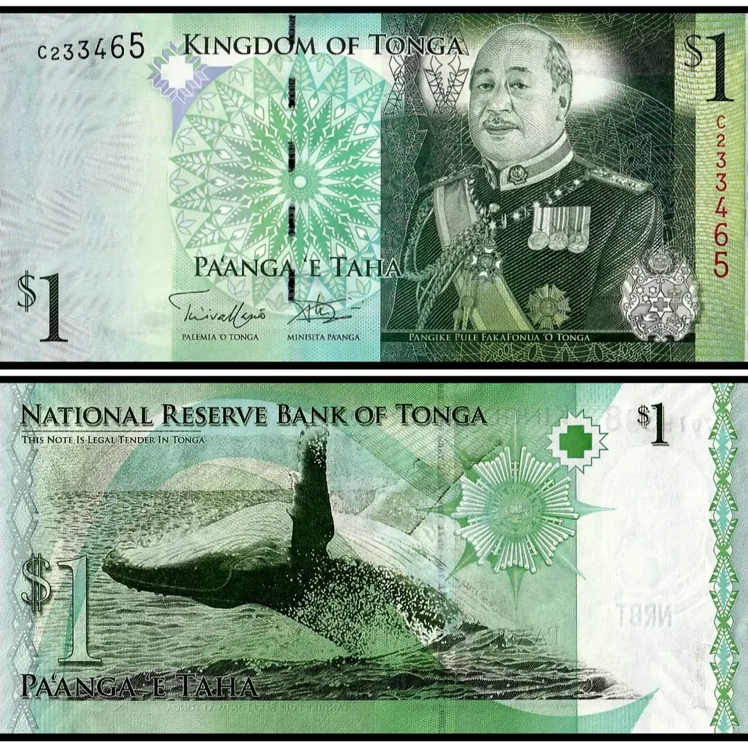 汤加1番加全新 2009-2014年 老纸钞保真 纸币外国 钱币 收藏