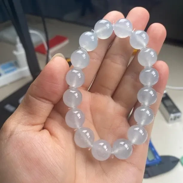 天然翡翠圆珠12+