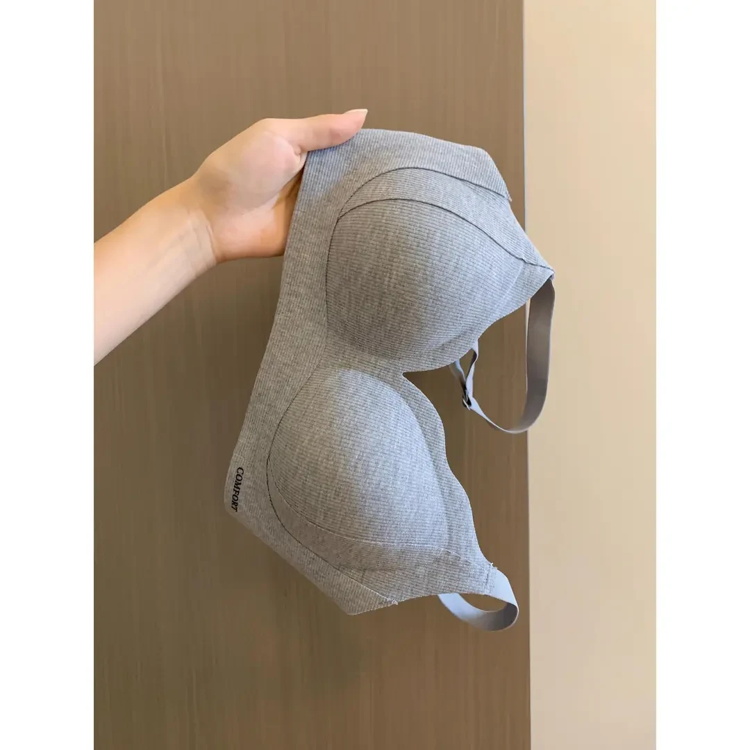 无痕磨毛保暖内衣女聚拢小胸秋冬收副乳防下垂提拉软支撑显大文胸