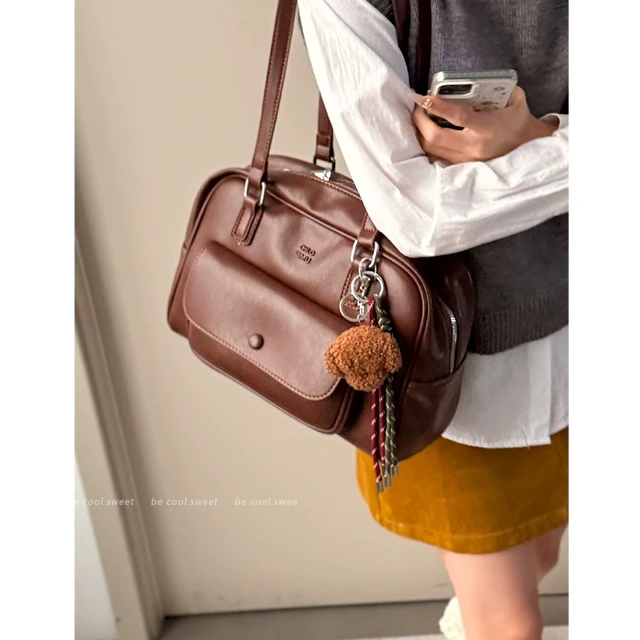 复古邮差腋下包包女式2025新款秋冬单肩手提包大容量波士顿枕头包