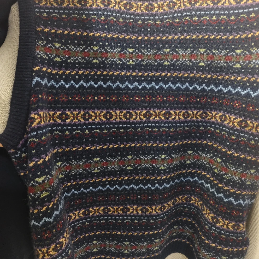 新中式国风圆领羊毛针织百搭无袖马甲秋冬新款