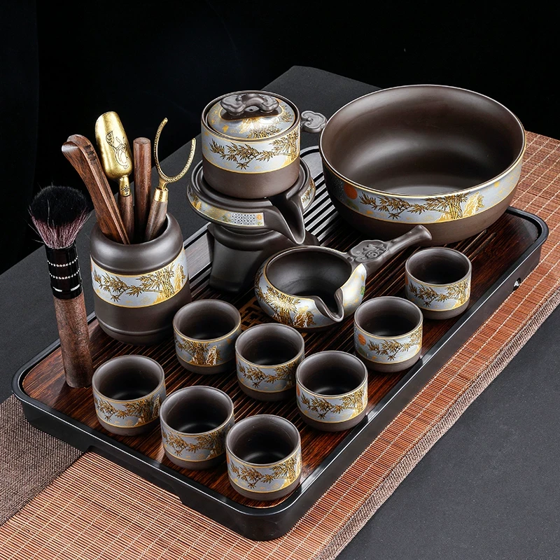 德式2025新款茶具套装家用轻奢高档懒人自动功夫茶杯泡茶壶泡茶具