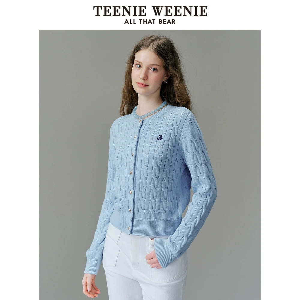 *【商场同款新品】TeenieWeenie小熊25立体绞花针织开衫TTCK251204E