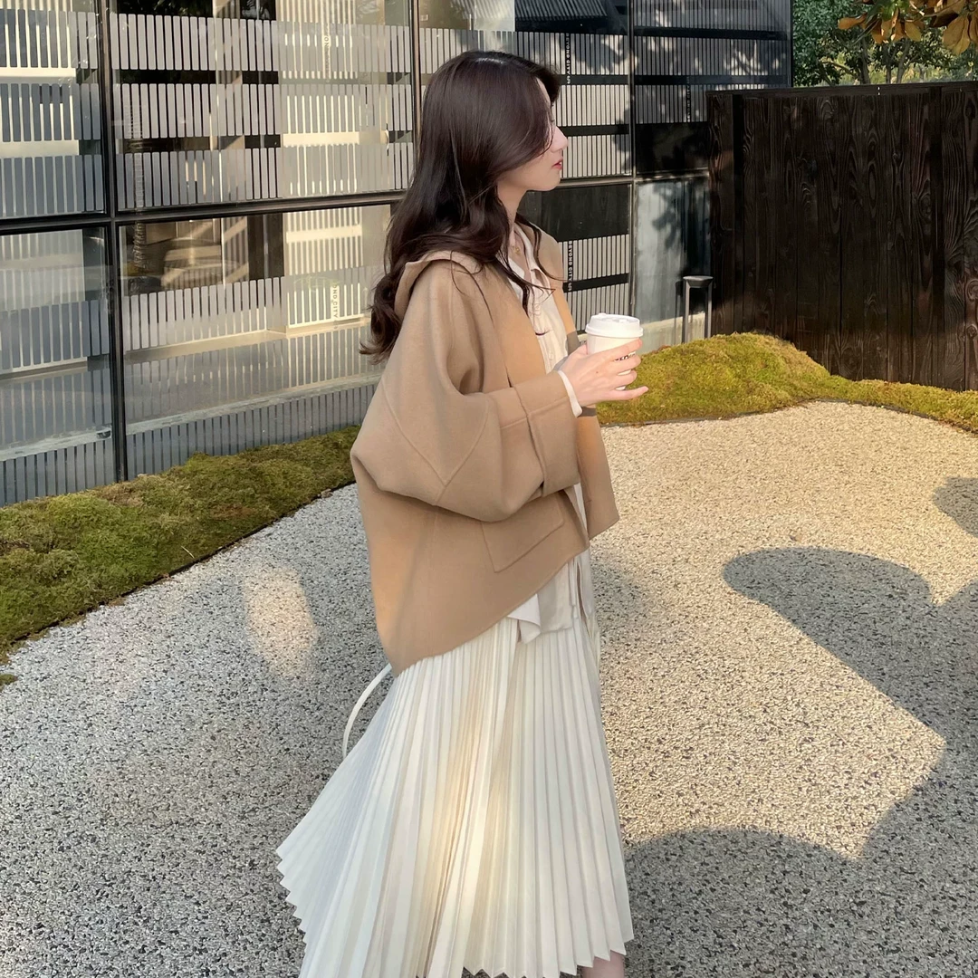 2折Howalook 橱窗半裙 低调的细节暗格纹百褶裙~