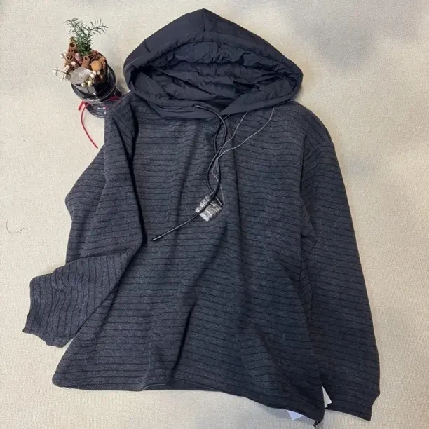 秋冬条纹连帽宽松慵懒风百搭显瘦卫衣简约大气好穿卫衣