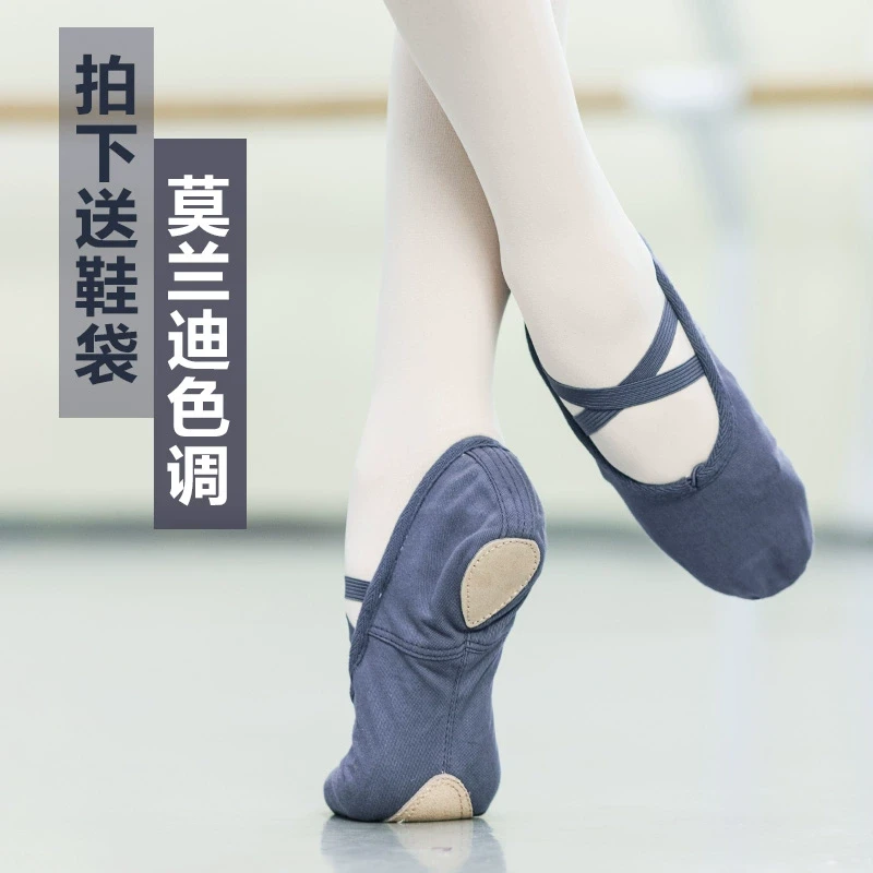 芭蕾舞蹈鞋软底成人弹力布猫爪鞋艺考形体鞋儿童芭蕾练功鞋DZP07