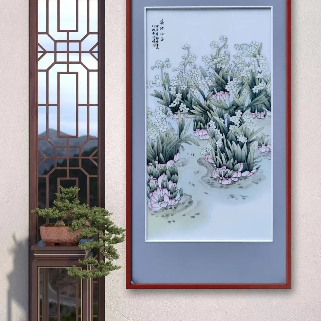 景德镇陶瓷摆件适合玄关装饰瓷板画