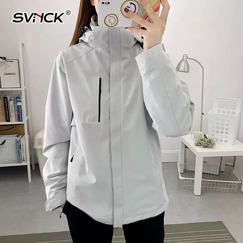 SVNCK冲锋衣女三合一可脱卸2025新款防水透气男秋冬加绒厚户外套