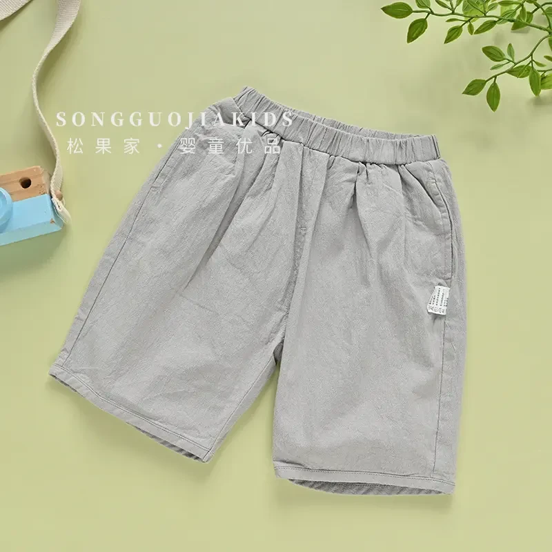 哎蔴蔴【六月浮力品宣】夏儿童休闲裤9021985男小童宝宝韩版六分裤