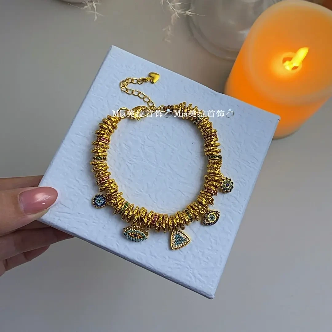 铜合金亚克力手链 饰品简约素款复古串珠首饰