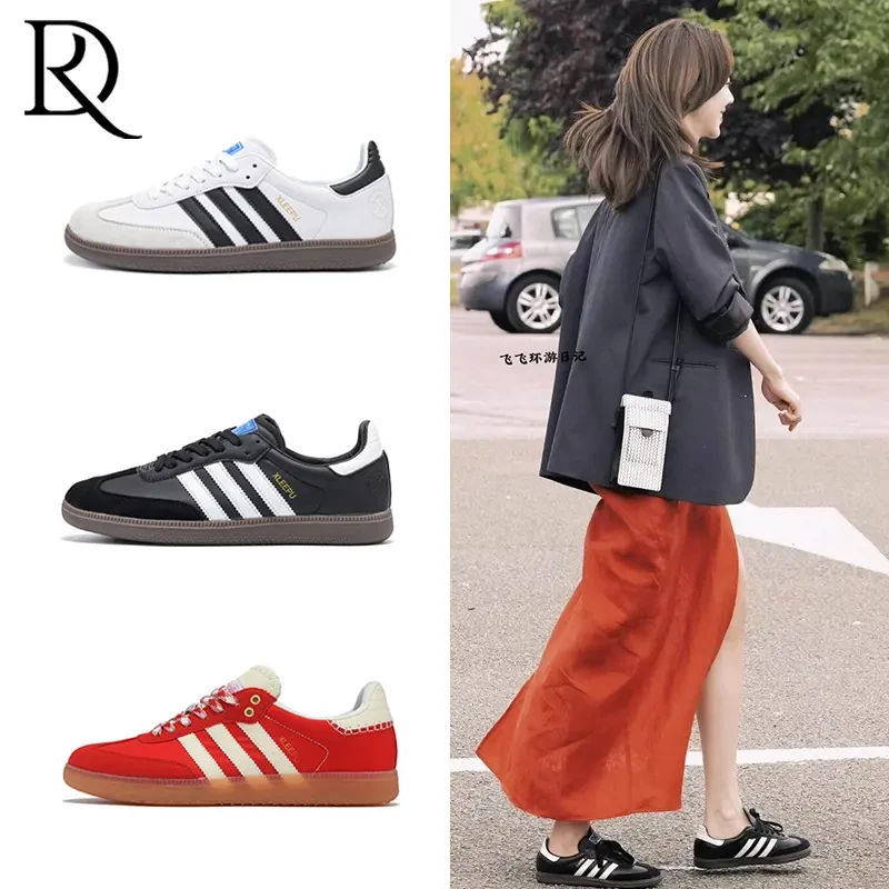 【姜妍同款】2025年春秋真皮经典三杠德训鞋女鞋板鞋阿甘鞋男鞋潮