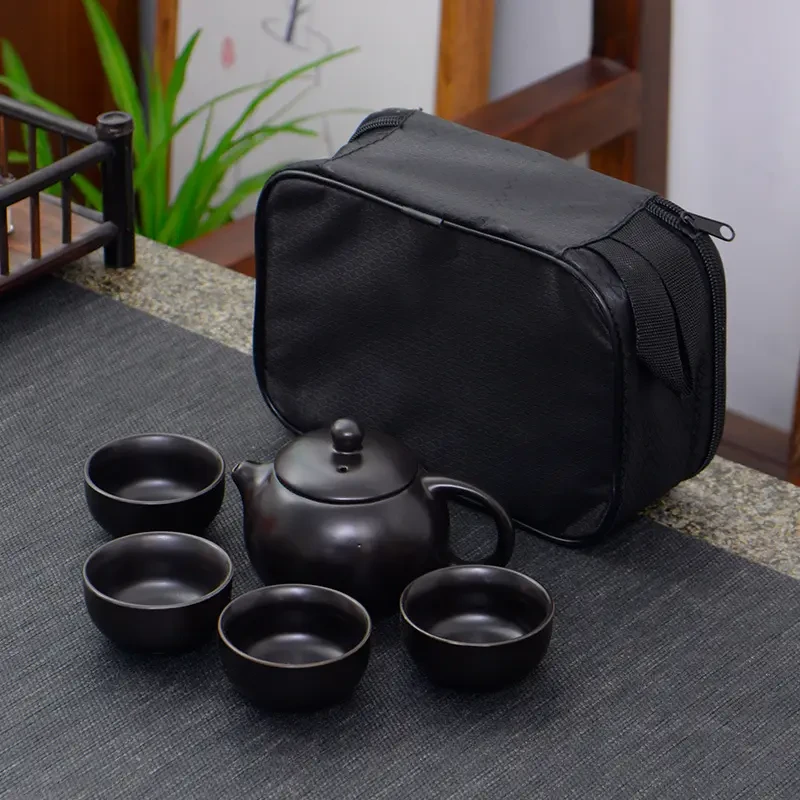 思思49光定窑旅行功夫茶具套装便携式西施壶陶瓷商务会销小礼品快