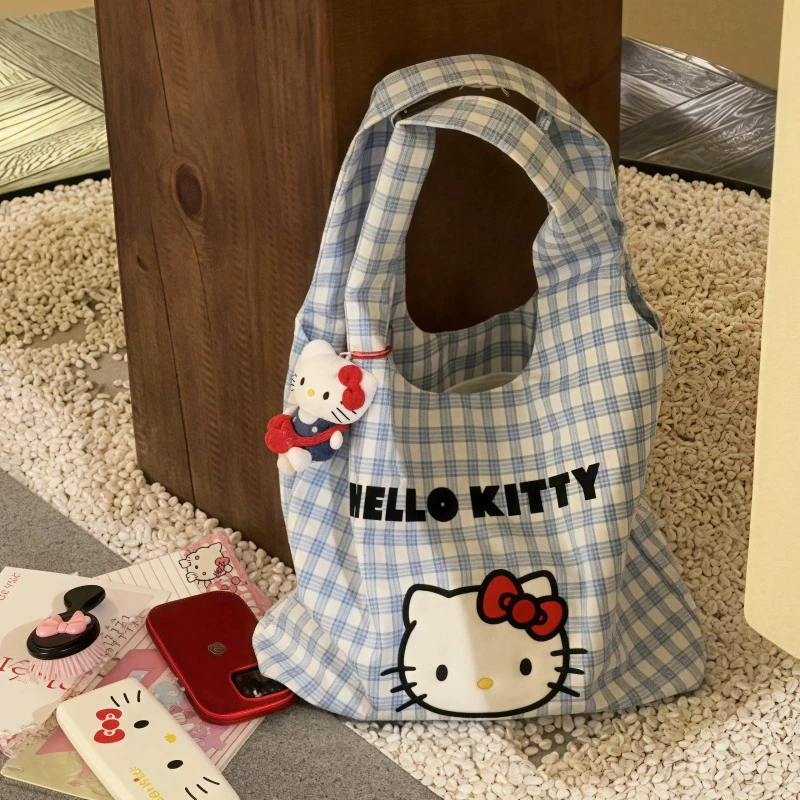 Helookitty夏天轻便百搭外出卡通手提包上班族杂物休闲包单肩包KK