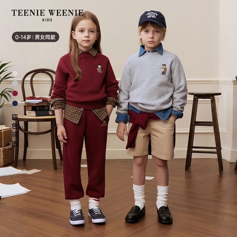 TeenieWeenieKids小熊童装宝宝休闲基础加绒卫衣TKMA257895H