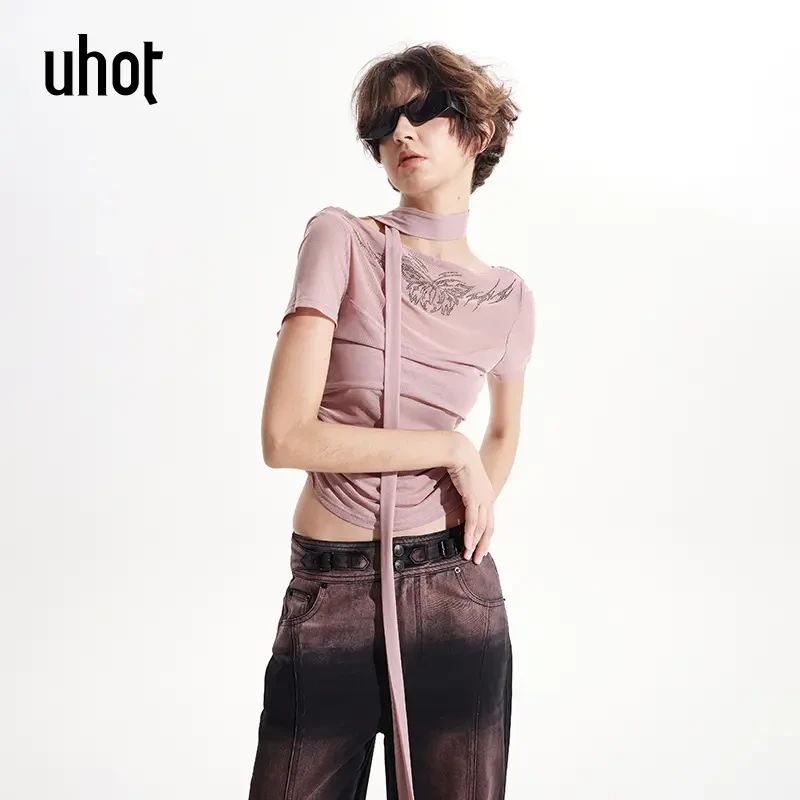 UHOT-2025R6粉色上衣女 UWWR6N418