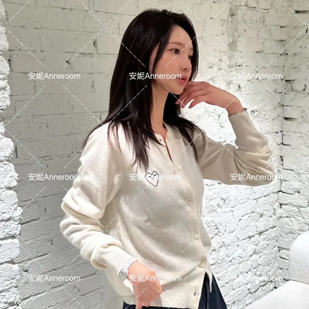 安妮自制〰️PL@Y长长久久爱心刺绣针织开衫经典系列