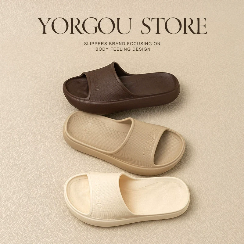 远港增高厚底凉拖鞋情侣室内防臭软女士家居防滑外穿沙滩一字拖男