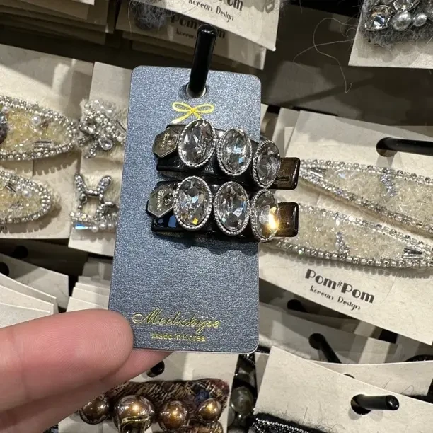 爆款韩系轻奢超闪水钻蝴蝶结鸭嘴夹发饰高级感侧边夹