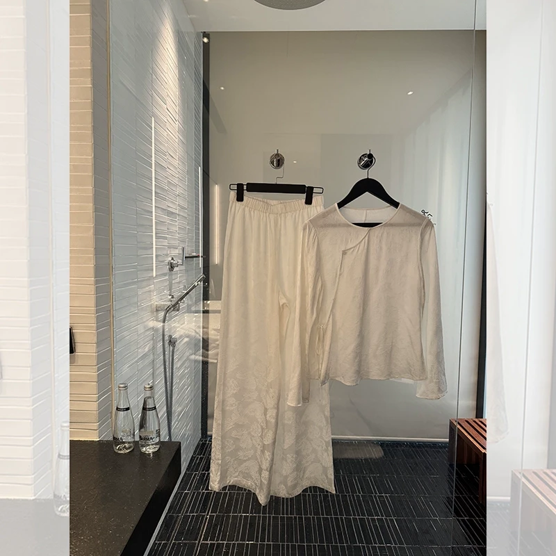 新中式睡衣套装 丝滑入梦的幸福 国风提花睡衣/睡裤QD234037