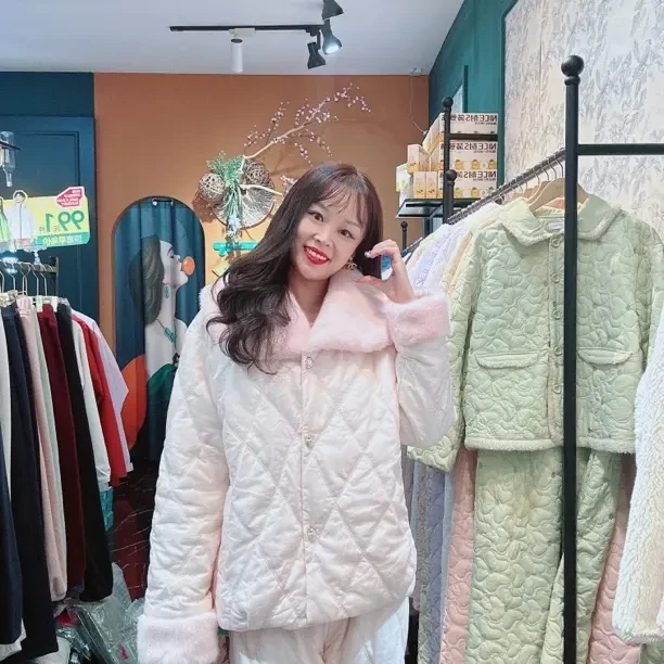 新款翻领大毛领加厚保暖睡衣套装秋冬款气质舒适