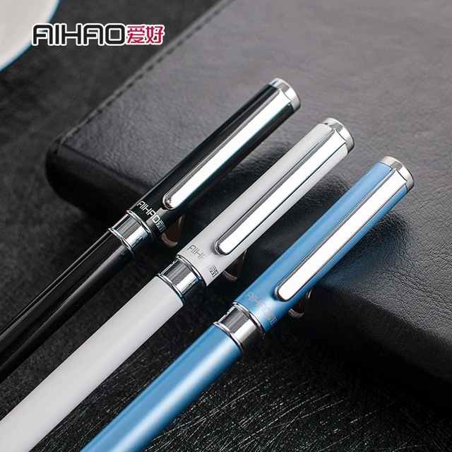 韩国文具爱好8721缪斯金属中性笔 金属笔杆 签字笔 水笔0.5mm黑色