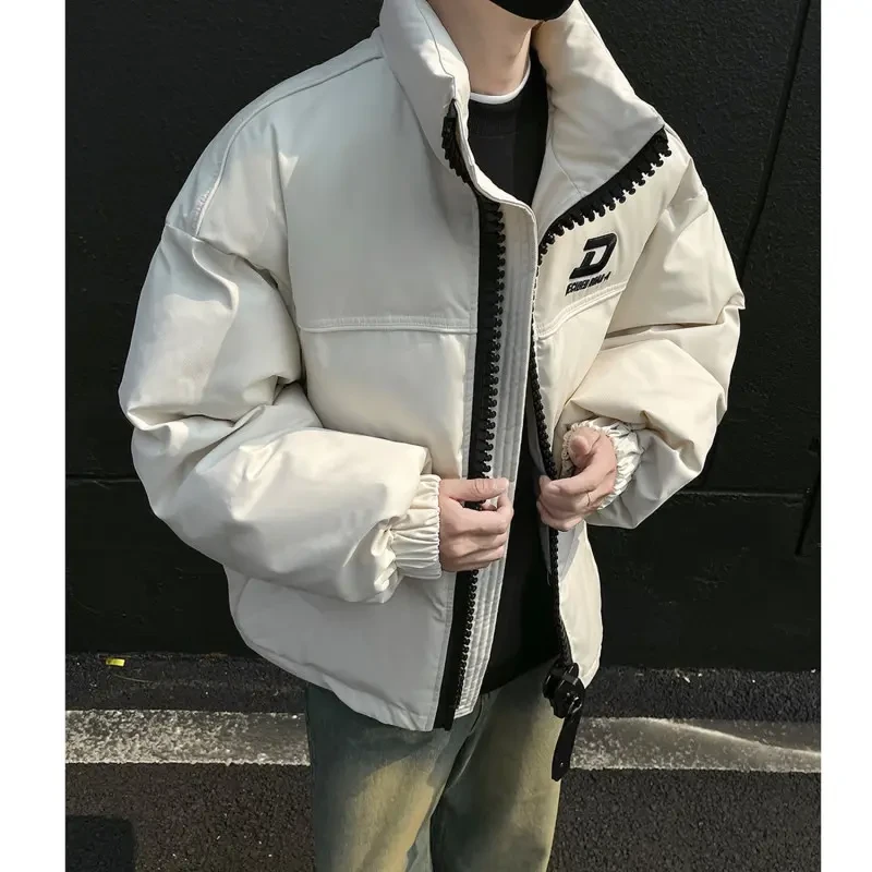 冬季高级感刺绣保暖棉衣男女同款百搭韩版宽松加厚棉衣外套面包服