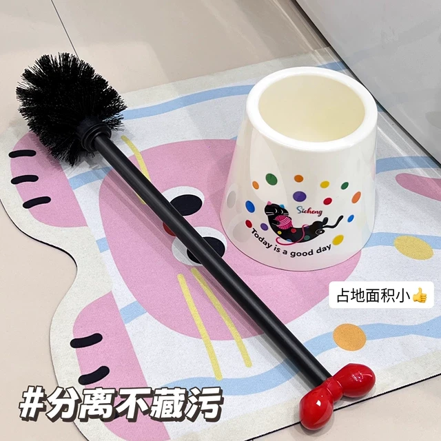 高颜值马桶刷洗厕所无死角家用卫生间蹲坑长柄洁厕刷新款清洁套装