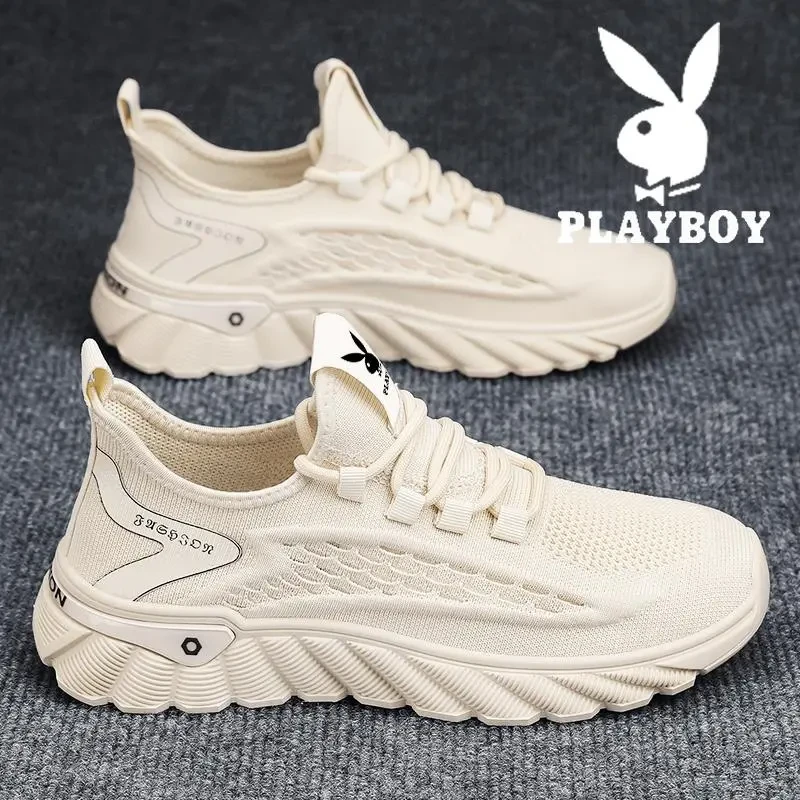 花花公子男鞋秋季新款潮流网面透气男生鞋子时尚秋季网面透气板鞋