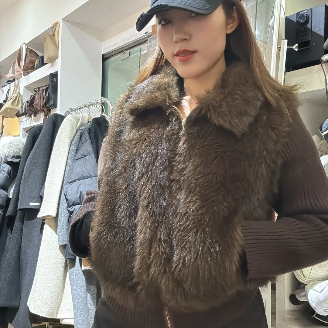 翻领大袖几何可拆卸纯欲风短外套