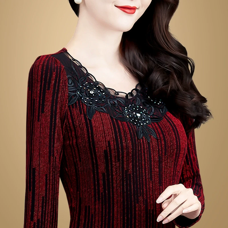 4579时尚网纱打底衫【剩M、L、XL、3XL】