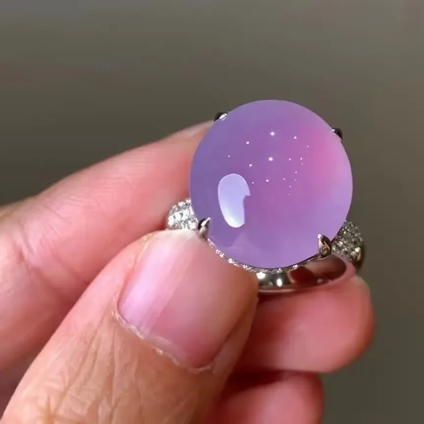 合金合成锆石戒指 鸽子蛋高级感生日礼物戒圈