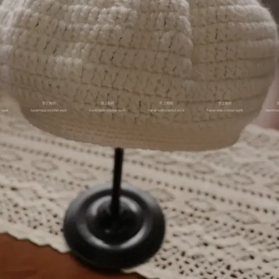 时尚手工编织贝雷帽女秋冬保暖百搭画家帽