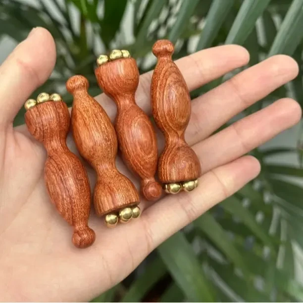 黄铜檀木眼部按摩梳