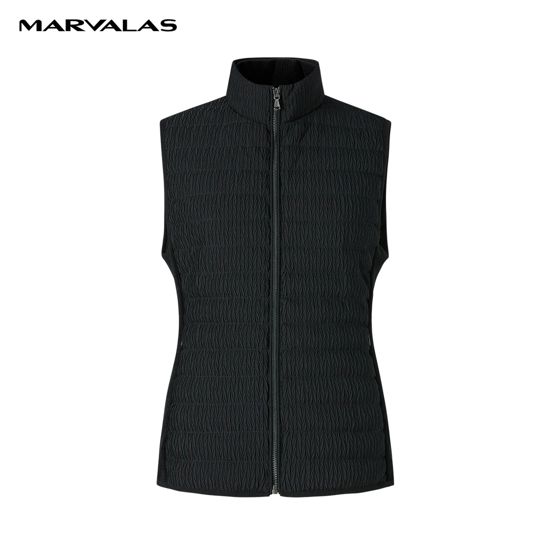 【商场同款】曼德诗秋冬新款压褶90绒马夹外套M419007434