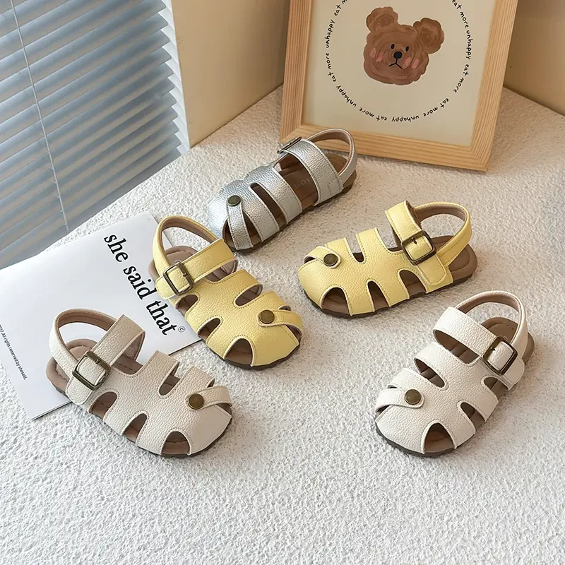 儿童凉鞋包头罗马鞋女童编织沙滩鞋2025夏季韩版中小童勃肯鞋男11