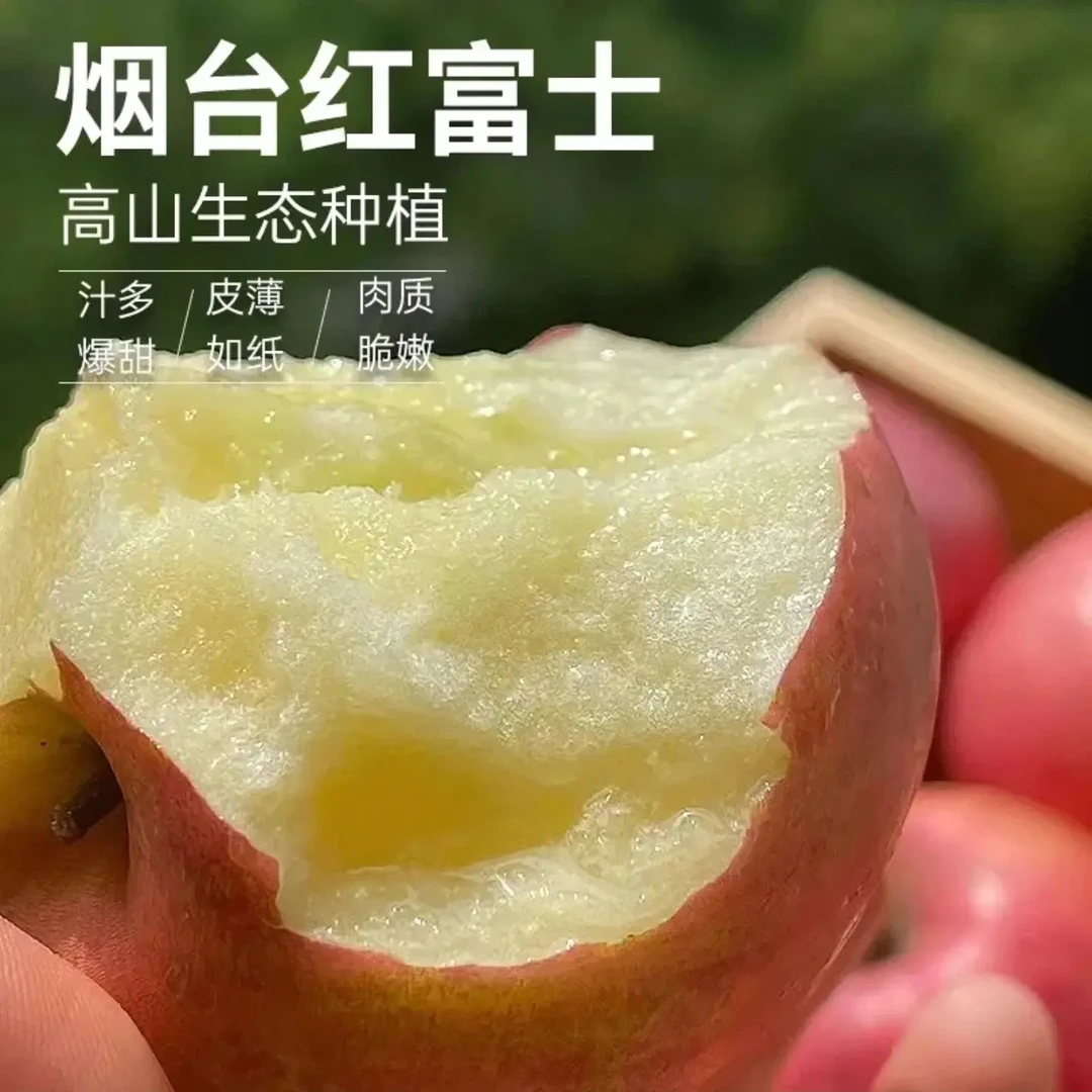 【京东包邮】烟台红富士现摘现发脆甜多汁（5斤装）