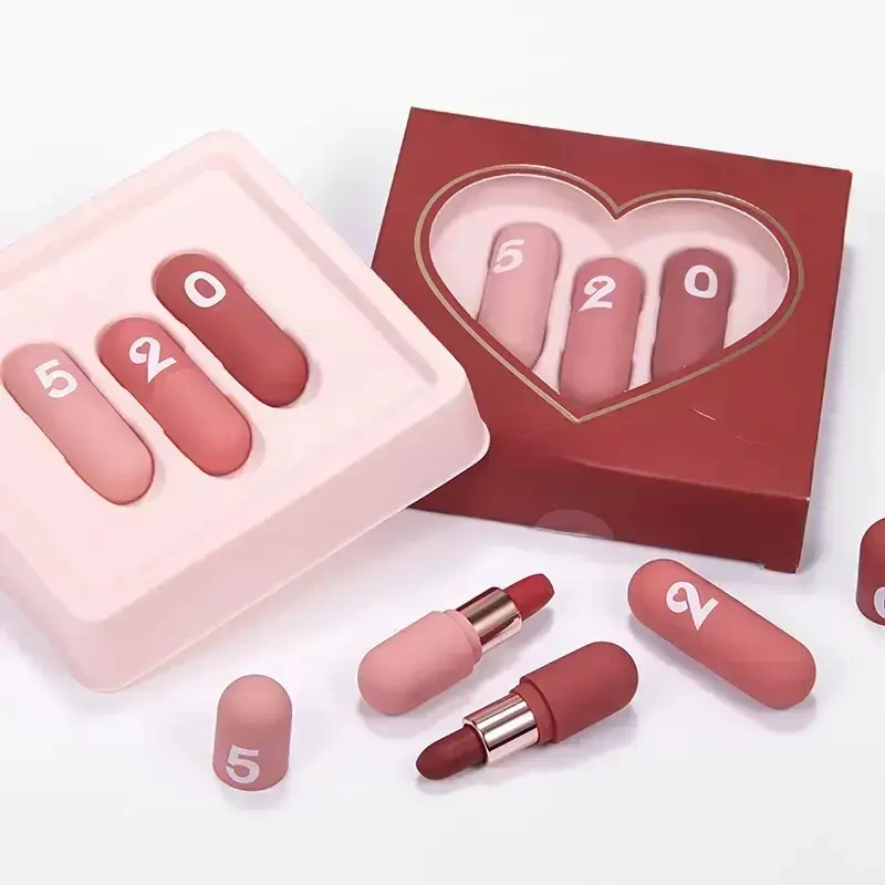 细舞胶囊丝绒520口红套装雾面哑光显白防水防汗不易掉色女