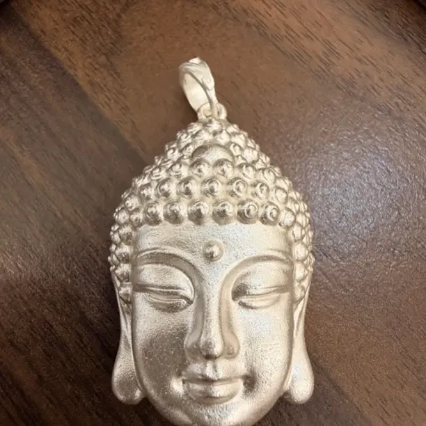 足银银制品 足银999古法3D立体佛头44.5g