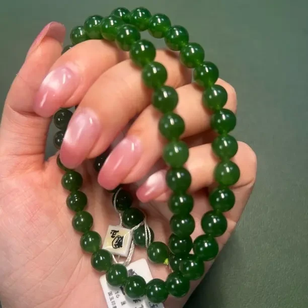 国玉和田玉碧玉项链8mm