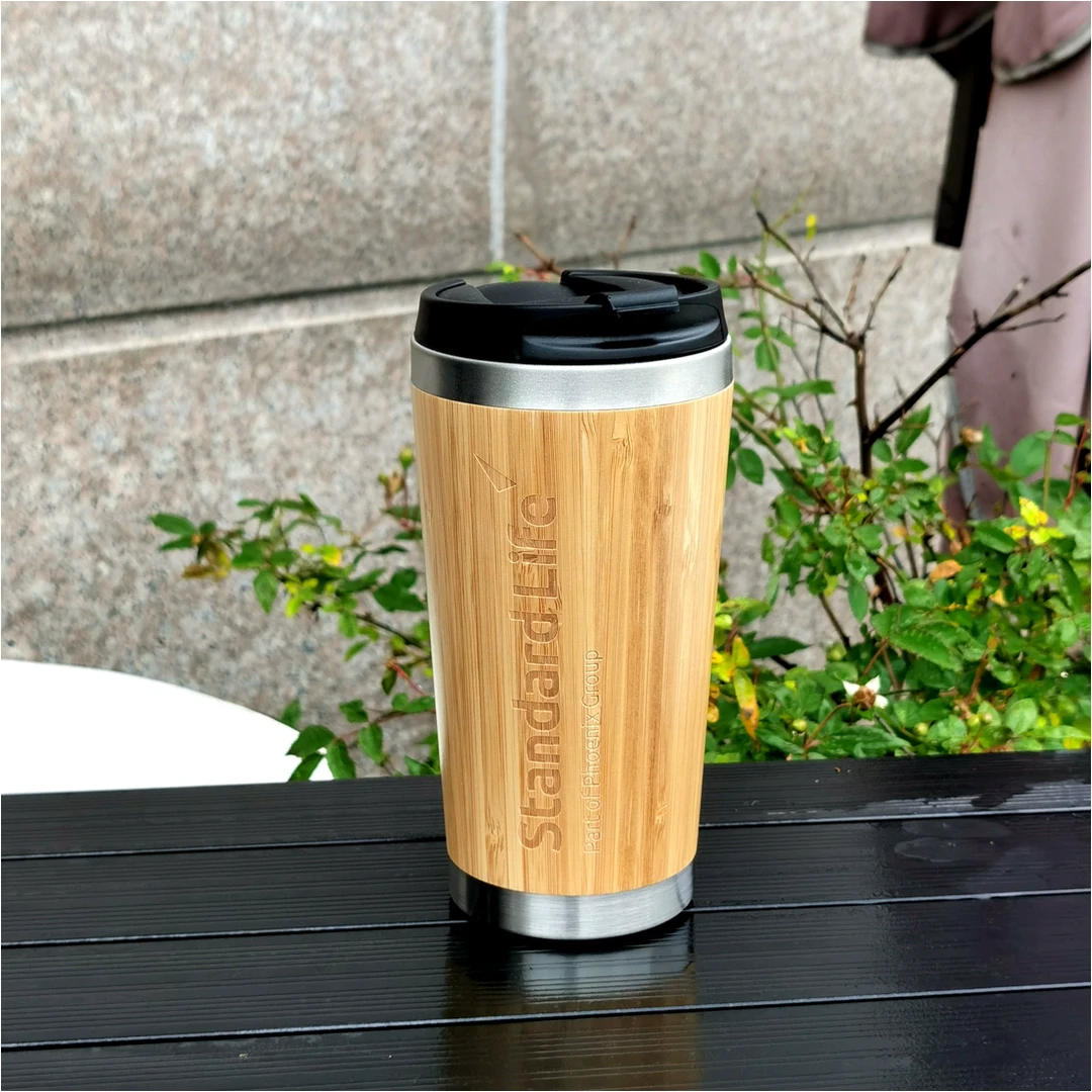 竹子外壳304不锈钢内胆高品质汽车保温杯水杯咖啡杯马克杯T12