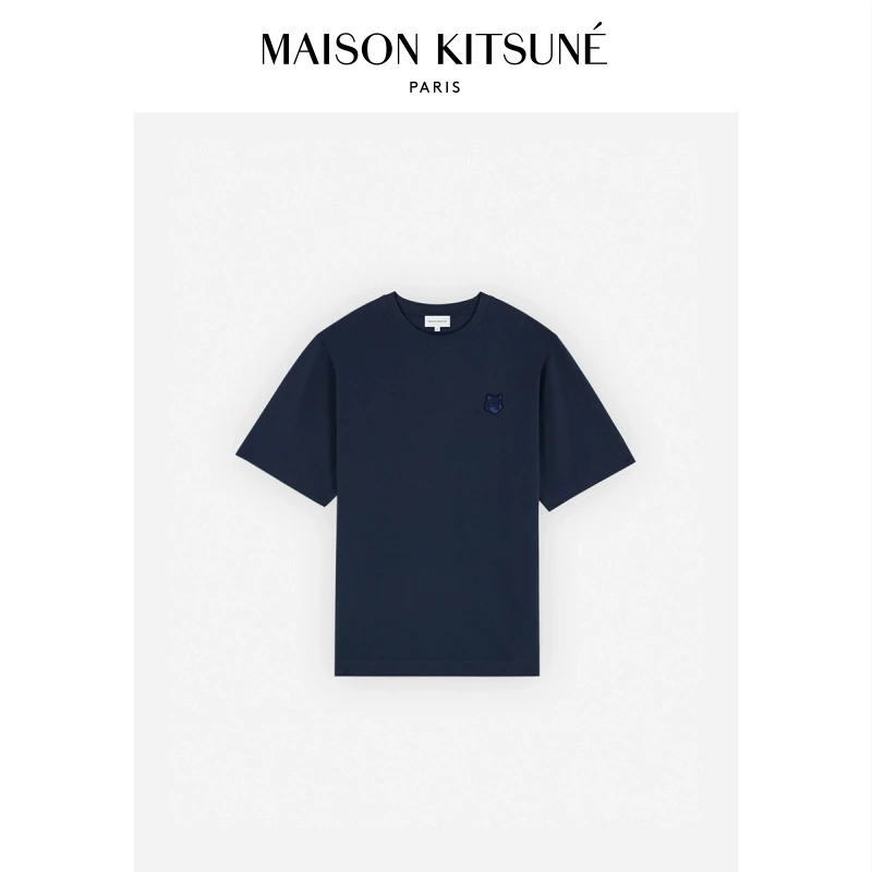 【经典系列】Maison Kitsune男女春夏大胆玩色狐狸宽松短袖T恤