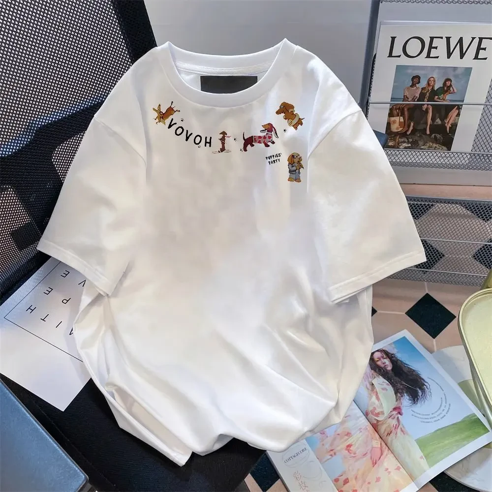 美式潮牌重磅百搭短袖T恤男女夏季设计感个性印花宽松ins潮流半袖