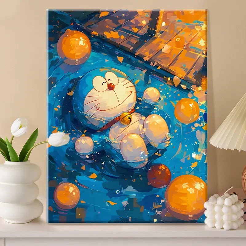 A梦小生活|diy数字油画丙烯填充手绘手工插画治愈减压油彩涂色画