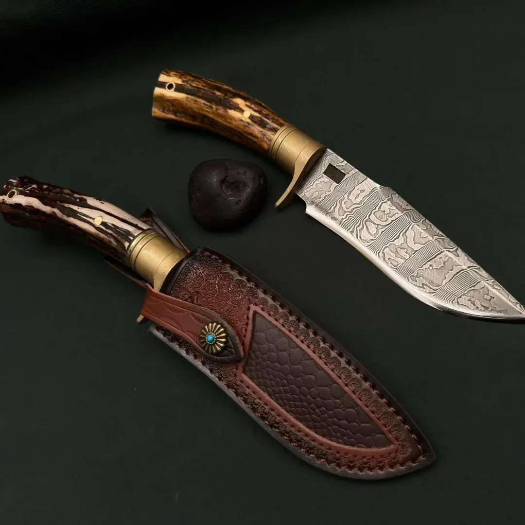 大马士革钢锻打 瓜果刀